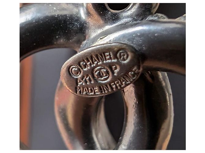 Chanel Orecchini logo CC A11P BHW Catena classica lunga perla cristallo scatola Nero - vista 6
