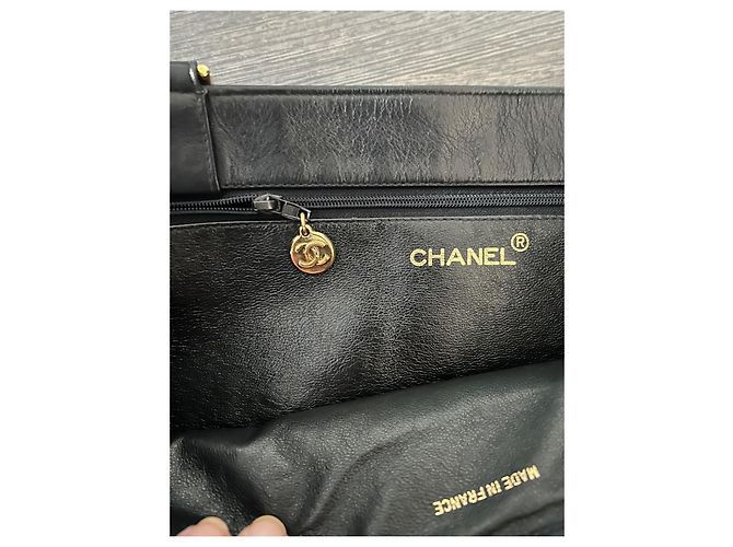 Borsa tote Chanel in pelle nera Nero - vista 10