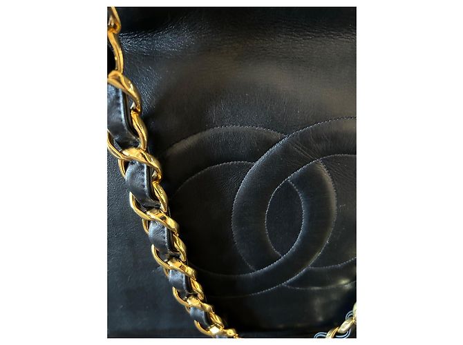 Borsa tote Chanel in pelle nera Nero - vista 3