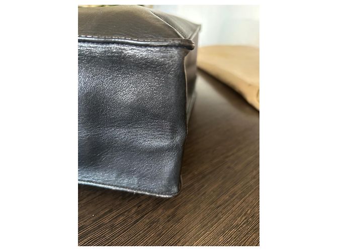 Borsa tote Chanel in pelle nera Nero - vista 6