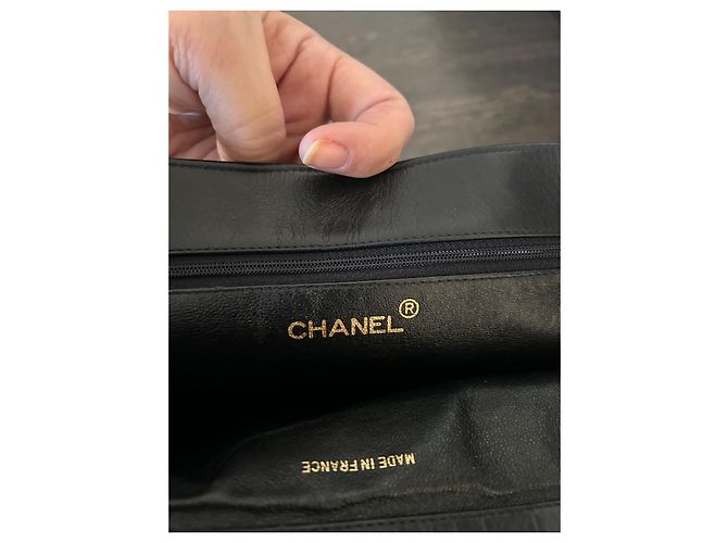 Borsa tote Chanel in pelle nera Nero - vista 9