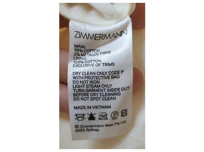 ZIMMERMANN Anneke Maxikleid mit Rüschen und Ausschnitten Größe 1 Beige - Ansicht 8