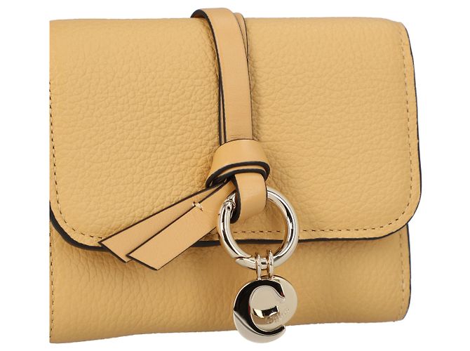 Portafoglio Chloé Tri-Fold Alphabet Giallo - vista 4