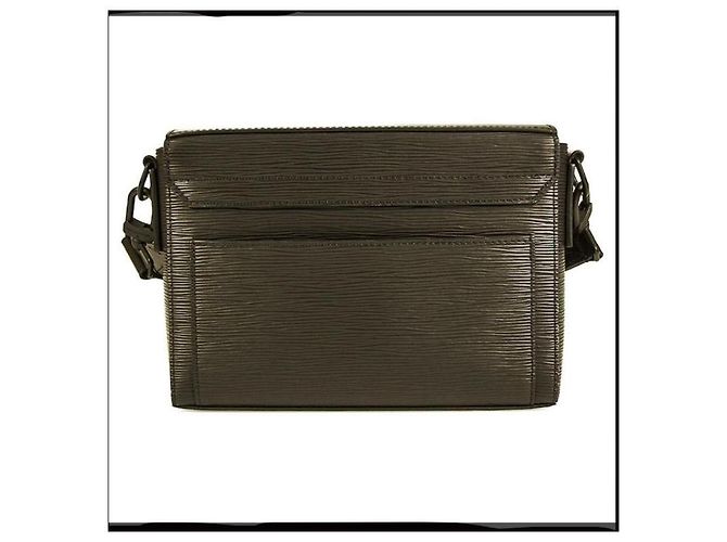 Laguito Borsa Louis Vuitton Box Messenger in pelle Epi nera Nero - vista 3
