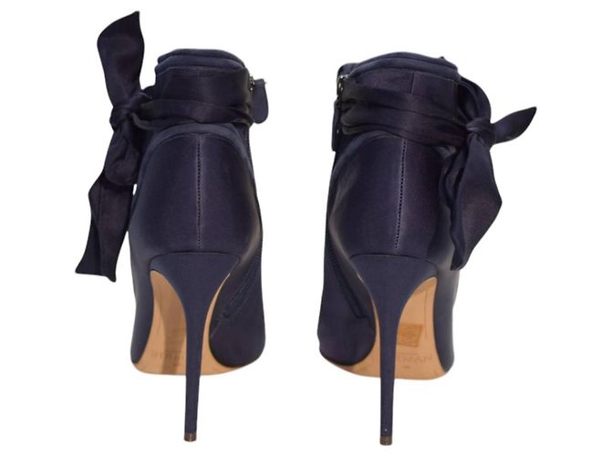 Stivaletti Alexandre Birman in satin blu a punta Taglia 40 - vista 2