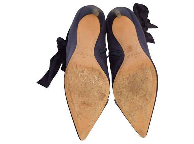 Stivaletti Alexandre Birman in satin blu a punta Taglia 40 - vista 4