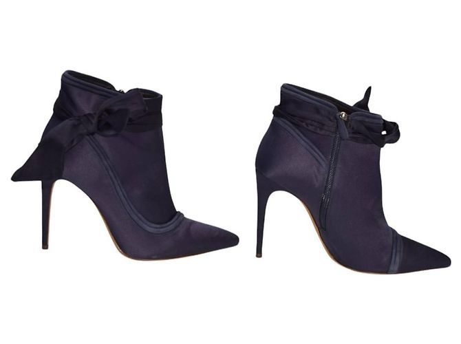 Stivaletti Alexandre Birman in satin blu a punta Taglia 40 - vista 6