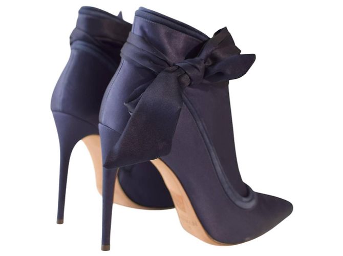 Stivaletti Alexandre Birman in satin blu a punta Taglia 40 - vista 8