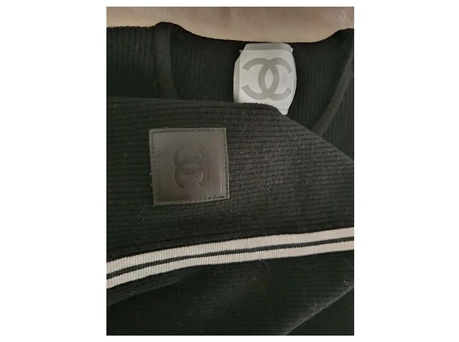 Suéter Chanel de lã preto e branco - vista 4