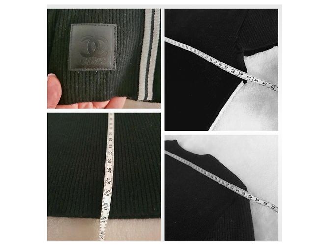 Suéter Chanel de lã preto e branco - vista 7