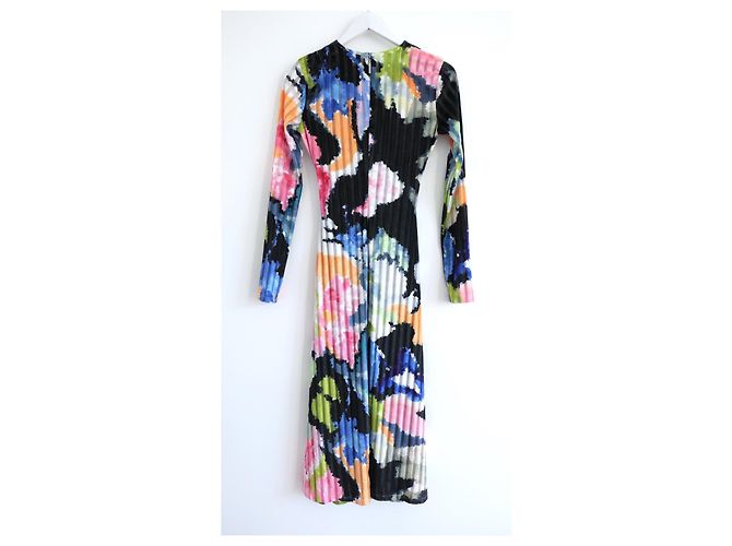 Autre Marque Stine Goya Blackley Blumenstreifen Samtkleid Mehrfarben - Ansicht 6