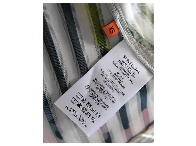 Autre Marque Stine Goya Blackley Blumenstreifen Samtkleid Mehrfarben - Ansicht 8