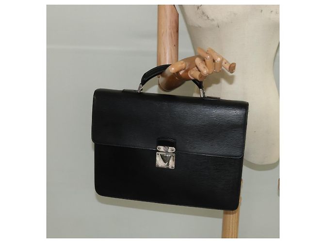 LOUIS VUITTON Borsa da lavoro Epi Laguito Nera M54552 LV Auth ep6070 Nero - vista 24
