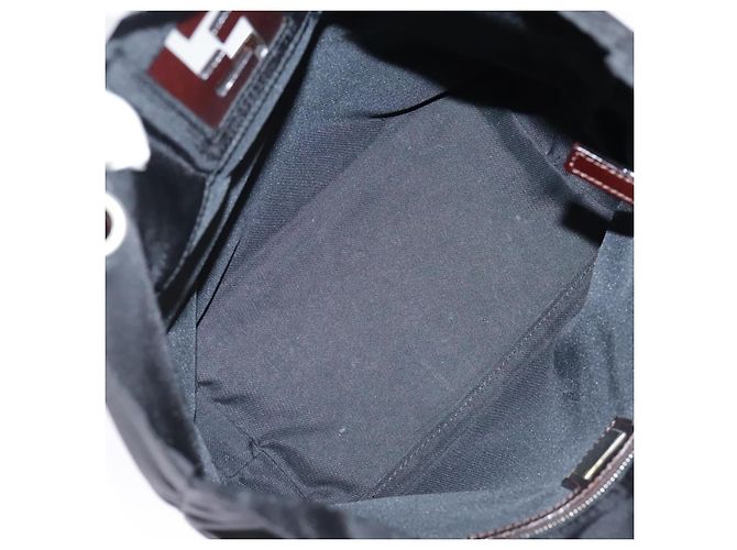 Borsa a mano FENDI in nylon nero Auth ep6199 - vista 12