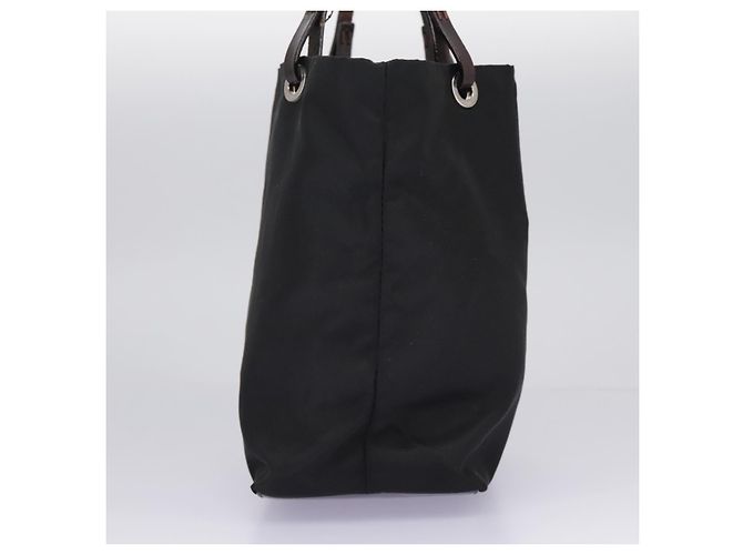 Borsa a mano FENDI in nylon nero Auth ep6199 - vista 4