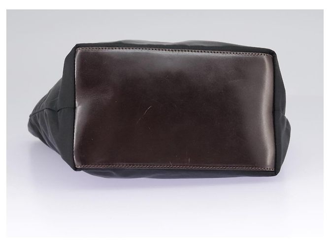 Borsa a mano FENDI in nylon nero Auth ep6199 - vista 5