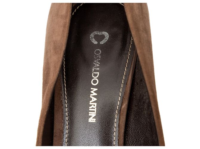 Autre Marque Pumps in suede Osvaldo Martini Marrone - vista 13