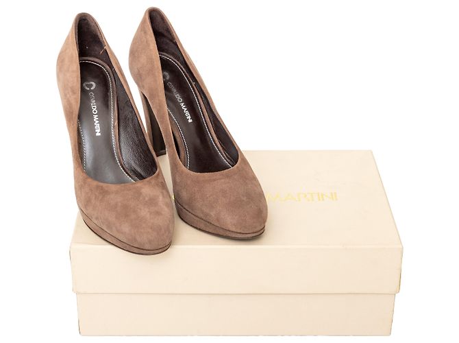 Autre Marque Pumps in suede Osvaldo Martini Marrone - vista 14