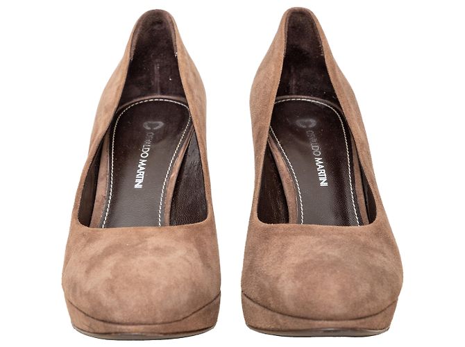 Autre Marque Pumps in suede Osvaldo Martini Marrone - vista 3