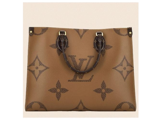 Louis Vuitton OnTheGo Tote Reverse Monogram Giant MM Marrone - vista 2