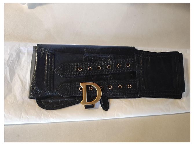 Christian Dior Saddle Gürtel aus Leder schwarz - Ansicht 11