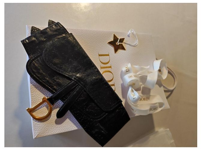 Christian Dior Saddle Gürtel aus Leder schwarz - Ansicht 2