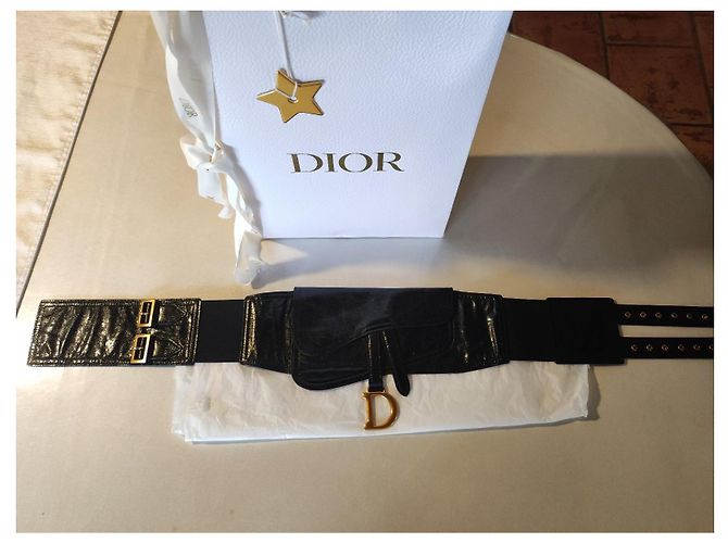 Christian Dior Saddle Gürtel aus Leder schwarz - Ansicht 5
