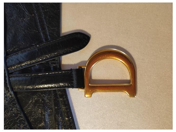 Christian Dior Saddle Gürtel aus Leder schwarz - Ansicht 6