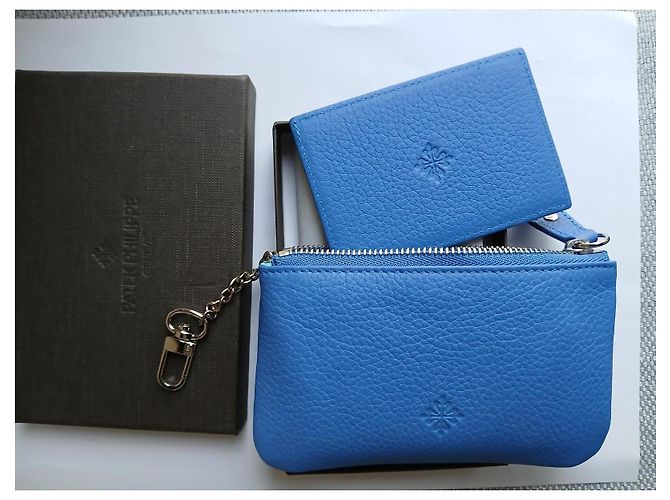 Cartera Patek Philippe en cuero azul - vista 2
