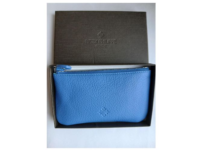Cartera Patek Philippe en cuero azul - vista 3