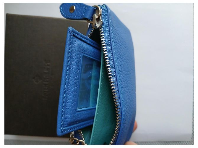 Cartera Patek Philippe en cuero azul - vista 4