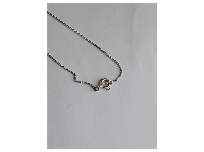 Autre Marque Aurum Halskette mit Blauem Saphir und Diamant 18ct Weißgold Silber Hardware - Ansicht 5