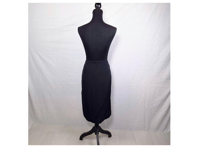 Vestido de seda negra Lanvin Paris Negro - vista 2