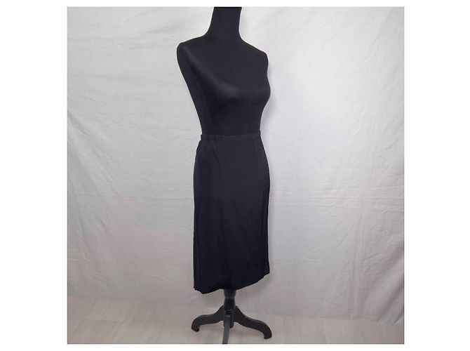 Vestido de seda negra Lanvin Paris Negro - vista 3