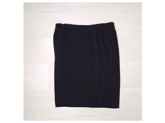 Vestido de seda negra Lanvin Paris Negro - vista 5