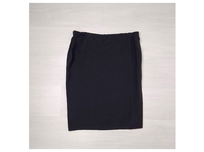 Vestido de seda negra Lanvin Paris Negro - vista 6