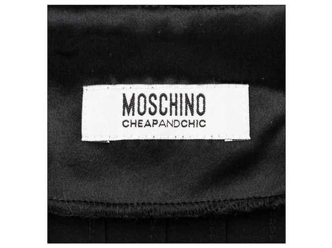 Vestido de seda Moschino Cheap and Chic Negro - vista 13
