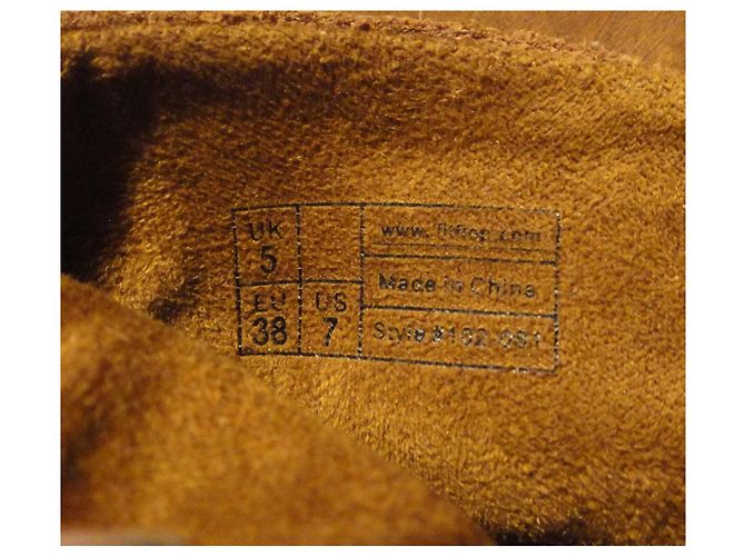 Autre Marque Botines Fitflop de cuero marrón claro - vista 7