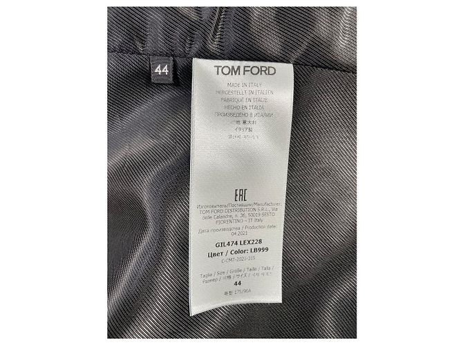 Tom Ford Single-Breasted Blazer with Pockets in Black Leather - view 19