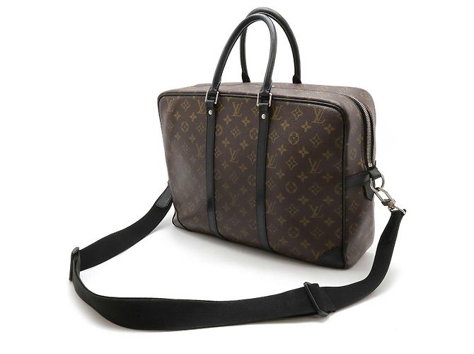 Borsa documenti in pelle Monogram Louis Vuitton M40224 Marrone - vista 2