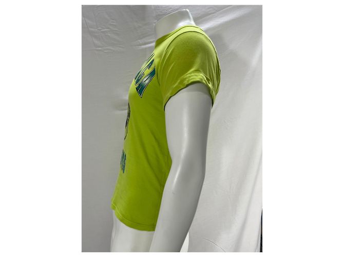 Camiseta de cuello redondo en algodón verde con estampado gráfico de Balenciaga Parfums - vista 10