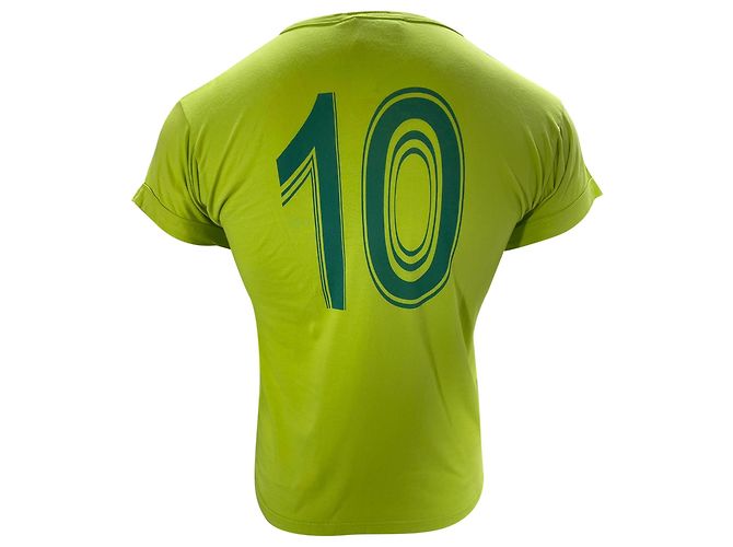Camiseta de cuello redondo en algodón verde con estampado gráfico de Balenciaga Parfums - vista 2