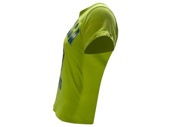 Camiseta de cuello redondo en algodón verde con estampado gráfico de Balenciaga Parfums - vista 4