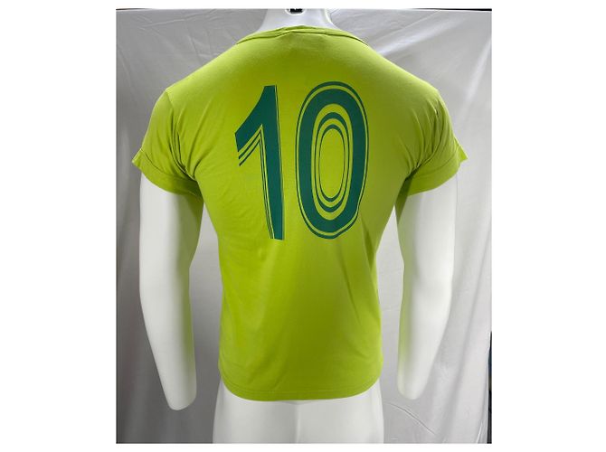 Camiseta de cuello redondo en algodón verde con estampado gráfico de Balenciaga Parfums - vista 8