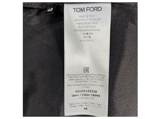 Tom Ford Single-Breasted Blazer with Pockets in Black Leather - view 6