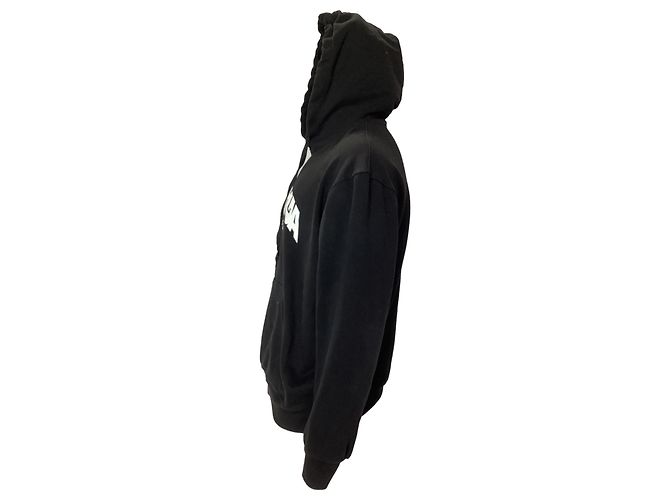 Everyday Balenciaga Back Flip Logo Hoodie aus schwarzer Baumwolle - Ansicht 2