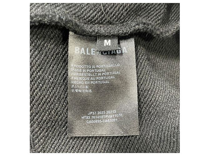 Everyday Balenciaga Back Flip Logo Hoodie aus schwarzer Baumwolle - Ansicht 4