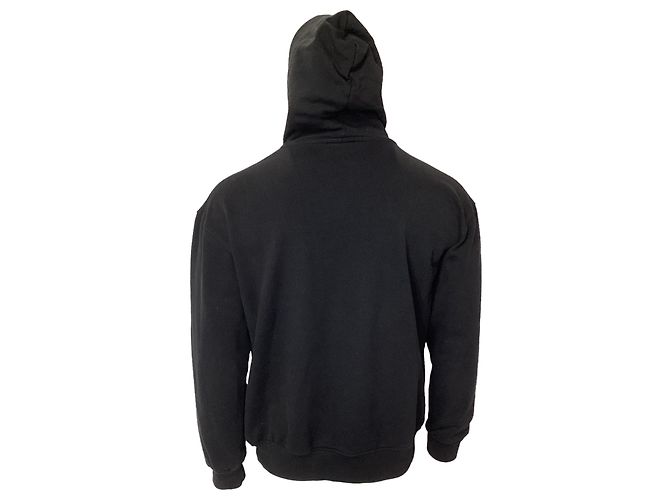 Everyday Balenciaga Back Flip Logo Hoodie aus schwarzer Baumwolle - Ansicht 5