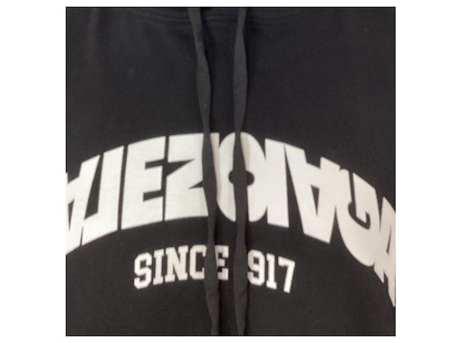 Everyday Balenciaga Back Flip Logo Hoodie aus schwarzer Baumwolle - Ansicht 6