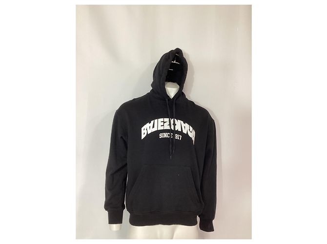 Everyday Balenciaga Back Flip Logo Hoodie aus schwarzer Baumwolle - Ansicht 7